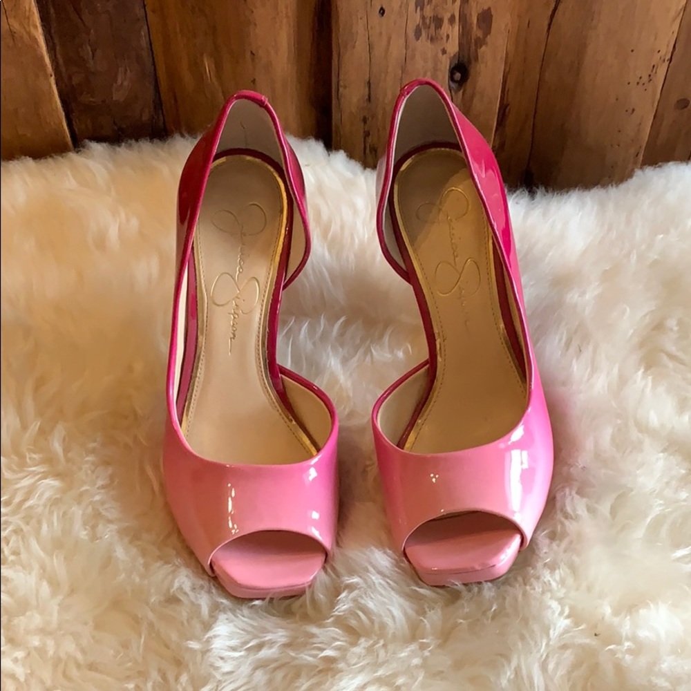 Pink Jessica Simpson heels